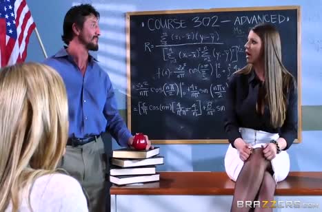 Two busty teachers had sex in the office 1